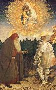 Antonio Pisanello, Virgin and child with St. Goran and St Antonius